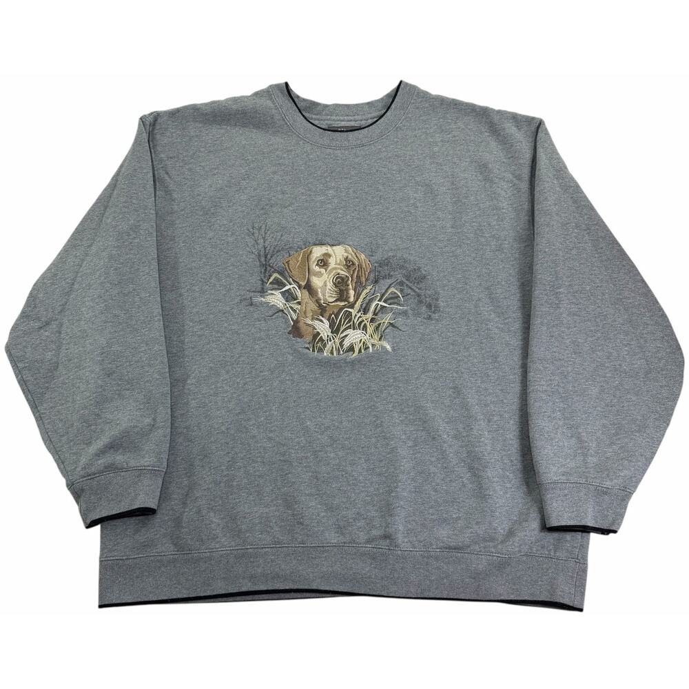 Vintage 90s Croft & Barrow Labrador Retriever Crewneck Men's Large Sweatshirt